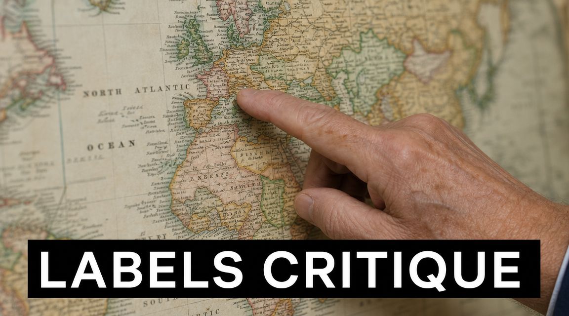 A close-up view of a person pointing at a vintage map representing the developing world.